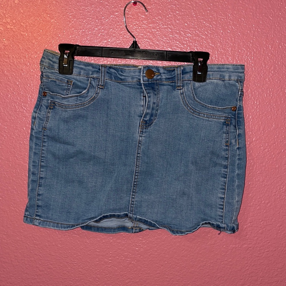 Denim mini skirt